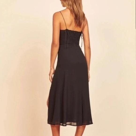 New Reformation Juliette Dress In Black Sz 10 B3288 - Picture 2 of 7